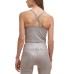  Performance Printed Strappy-Back Tank Top, Brown, X-Large