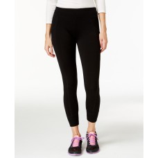 Calvin Klein Performance Womens Cotton Solid Athletic Leggings, Large, Black