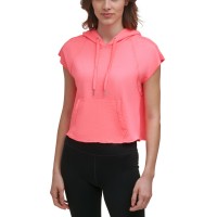 Calvin Klein Performance Women’s Cropped Hoodie, Orange, Large