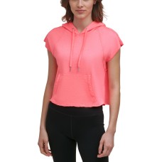Calvin Klein Performance Women’s Cropped Hoodie, Orange, Large