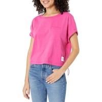 Calvin Klein Performance Women’s Cropped Pocket T-Shirt, Pink Large