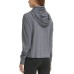  Performance Women’s Face-Cover Logo Hoodie, Charcoal, Medium
