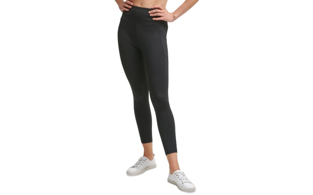  Performance Women’s High-Rise Logo-Back Leggings (Black, Large)