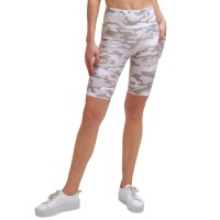 Calvin Klein Performance Women’s High-Waist Bike Shorts, Brown Camo, Medium