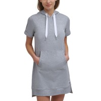 Calvin Klein Performance Women’s Hooded Sweatshirt Dress, Grey, X-Large