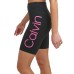  Performance Women’s Logo High-Waist Bike Shorts, Black/Pink, X-Small