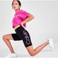 Calvin Klein Performance Women’s Logo High-Waist Bike Shorts, Small, Red