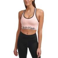 Calvin Klein Performance Women’s Mid-Impact Sports Bra, Medium, peach kiss