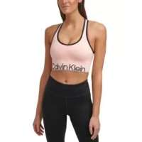 Calvin Klein Performance Women’s Mid-Impact Sports Bra, Pink, Small