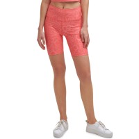 Calvin Klein Performance Women’s Printed Bike Shorts, Orange, Medium