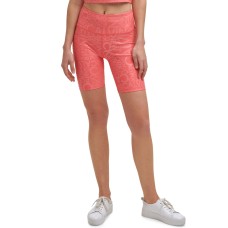 Calvin Klein Performance Women’s Printed Bike Shorts, Orange, Medium