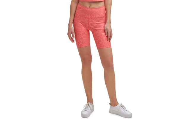  Performance Women’s Printed Bike Shorts, Orange, Medium