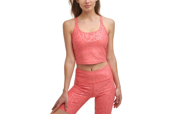  Performance Women’s Printed Strappy-Back Tank Top, Orange, X-Large