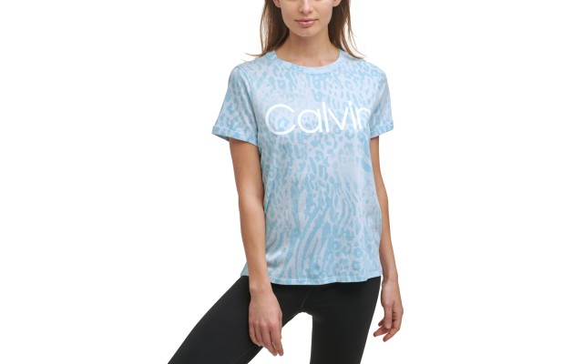  Performance Women’s Printed Top, Blue, Large