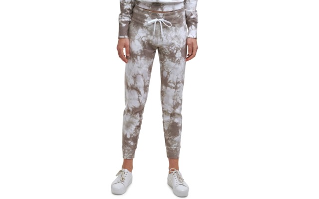  Performance Women’s Tie Dye Jogger Pants, Beige, Large