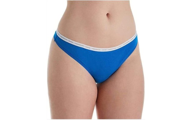  Women’s Ck One Cotton Bikini Panty, Blue, Medium