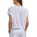  Women’s Cropped Pocket T-Shirt, Medium, White