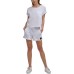  Women’s Cropped Pocket T-Shirt, Medium, White