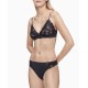  Women’s Hibiscus Lace Unlined Triangle Bra, Black, X-Small