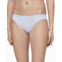 Calvin Klein Women’s Lace-Trim Bikini Underwear, Lilac, Large