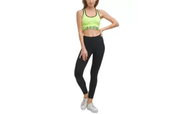  Womens Mid-Impact Sports Bra, Large, Green