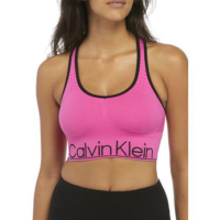 Calvin Klein Womens Mid-Impact Sports Bra, Large, Red