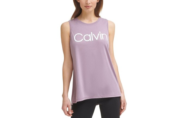  Women’s Performance Logo Racerback Tank Top, Purple, Medium