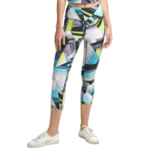 Calvin Klein Women’s Performance Printed Cropped Leggings, Blue, Small