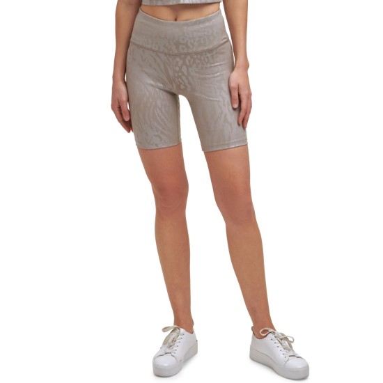  Women’s Printed Bike Shorts, X-Large, Brown