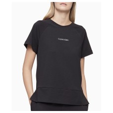 Calvin Klein Women’s Reconsidered Comfort Short Sleeve Lounge Crew Neck T-Shirt, Black, Medium