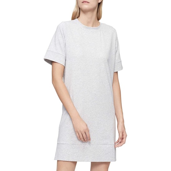  Women’s Reconsidered Comfort Short Sleeve Lounge Nightshirt, Grey, X-Small