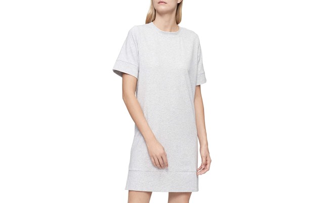  Women’s Reconsidered Comfort Short Sleeve Lounge Nightshirt, Grey, X-Small