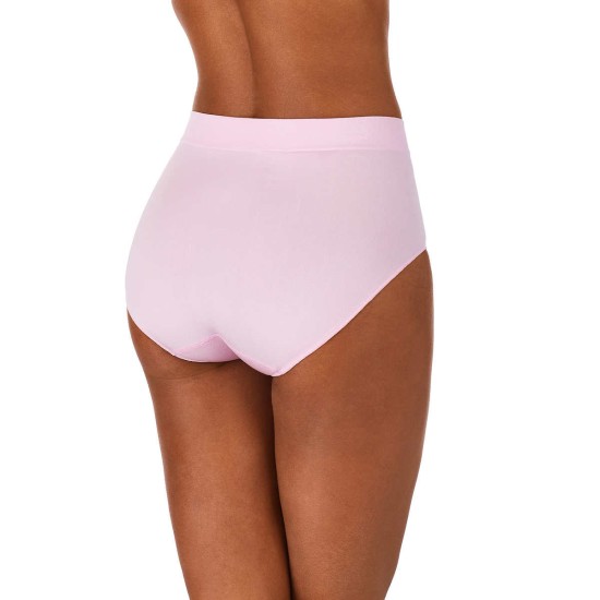  Ladies' Seamless Brief, 5-pack, Pink, Large