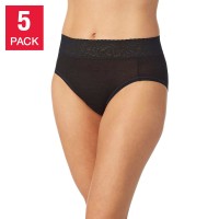 Carole Hochman Midnight Ladies' Comfort Hi-Cut, 5-pack, Tan, X-Large