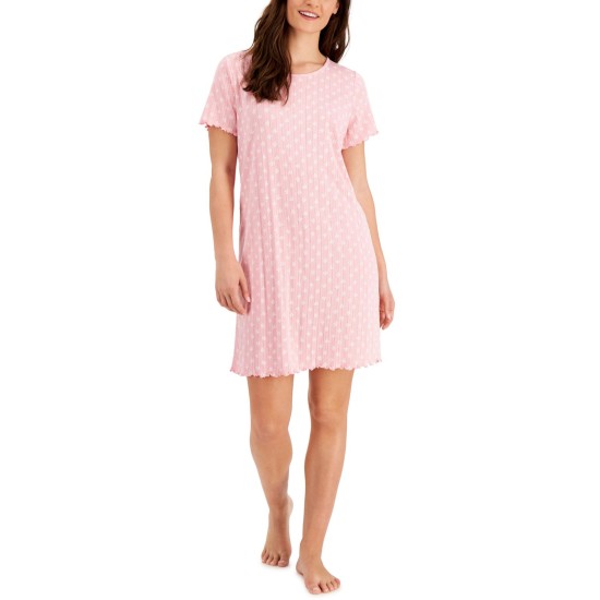  Womens Cotton Pointelle Sleep Shirt Nightgown