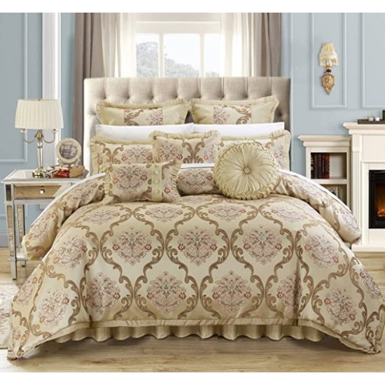  Aubrey 9-Pc Queen Comforter Set Bedding