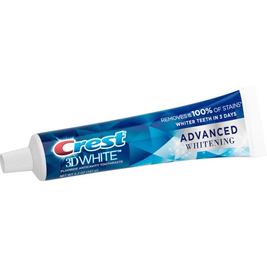  3D White Advanced Whitening Toothpaste, 5.2 oz, 5-count