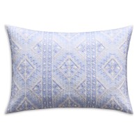Cupcakes And Cashmere Geometric Embroidered Accent Pillow, Blue, 14 x 20