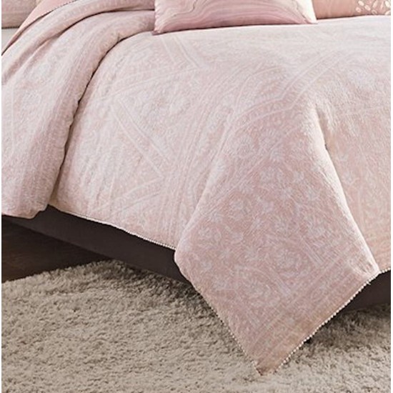  Overscale Tapestry Duvet Cover, King, Blush