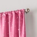  Starry Night Room Darkening Rod Pocket Window Curtain Single Panel, Pink, 40 X 63 inch