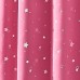  Starry Night Room Darkening Rod Pocket Window Curtain Single Panel, Pink, 40 X 63 inch