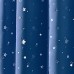  Starry Night Room Darkening Rod Pocket Window Curtain Single Panel, Navy, 40 X 63 inch