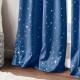  Starry Night Room Darkening Rod Pocket Window Curtain Single Panel, Navy, 40 X 63 inch