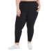  Ladies' 7/8 Brushed Legging, Black, X-Small