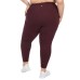  Ladies' 7/8 Brushed Legging, Red, 3X