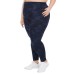  Ladies' 7/8 Brushed Legging, Blue, Large
