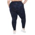  Ladies' 7/8 Brushed Legging, Blue, 3X