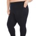  Ladies' 7/8 Brushed Legging, Black, 2X