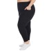  Ladies' 7/8 Brushed Legging, Black, 2X
