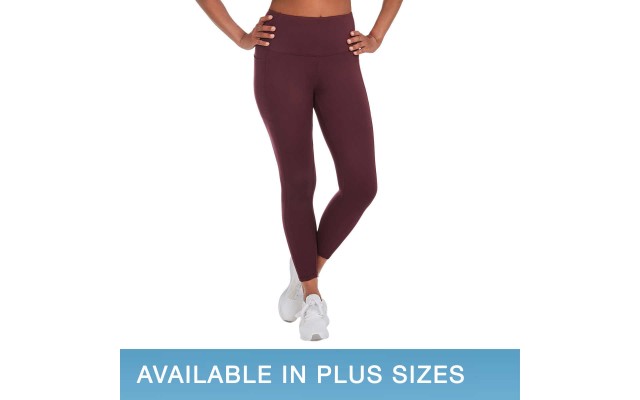  Ladies' 7/8 Brushed Legging, Red, 2X